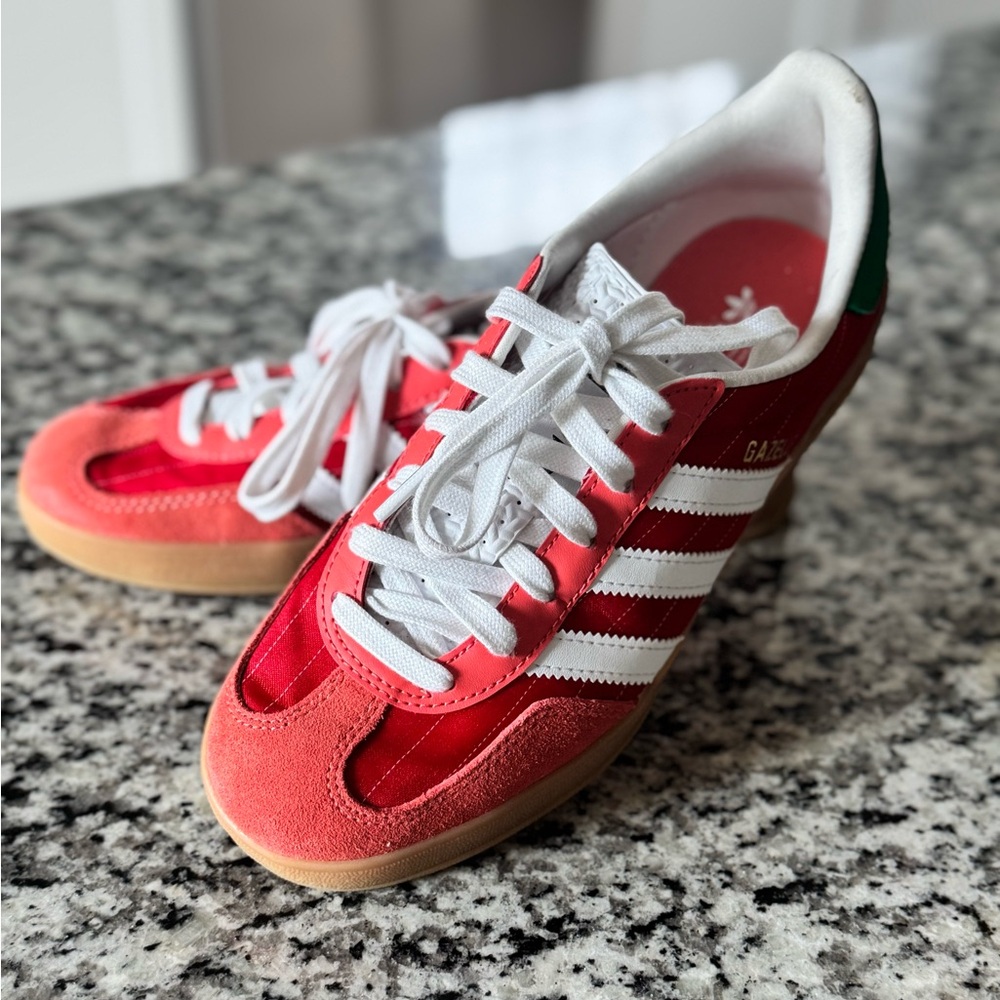 Adidas Women's Red Gazelle Sneakers OLYMPIC Edition